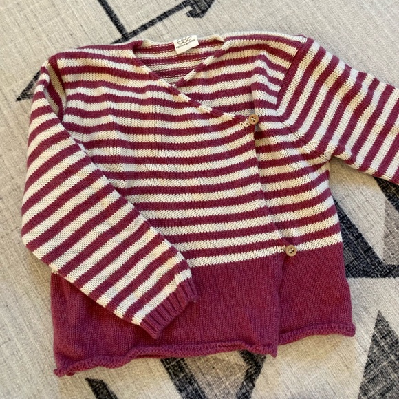 egg by susan lazar knit stripped outfit, 24 mo - Picture 2 of 14